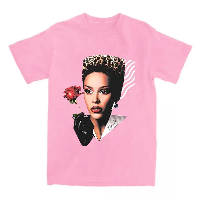 VIE GLAMOUR T-SHIRT Doja chat chanteur impression t-shirts à manches courtes coton femme