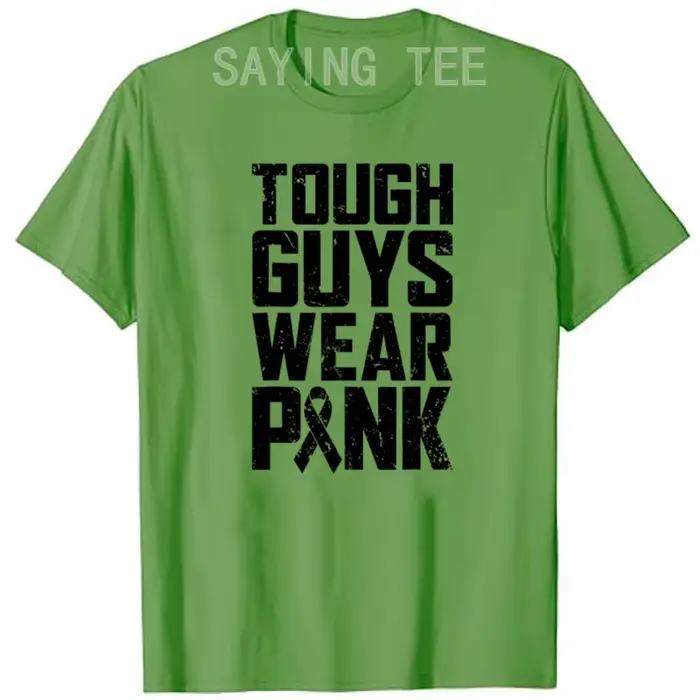 Tough Guile Wear-T-shirt rose de sensibilisation au cancer du sein pour hommes et garçons