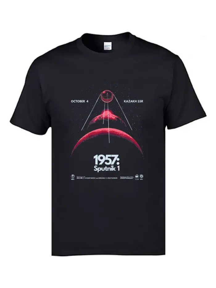 Économie de l'espace satellite ÉlSputnik soviétique pour hommes, Économie père, Tissu 2019 coton, Ha