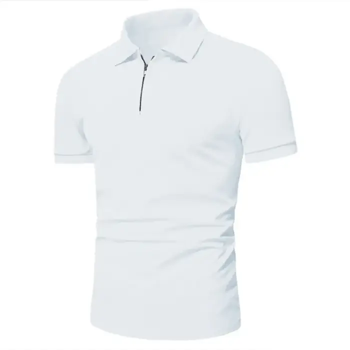 Polos à manches courtes pour hommes, t-shirts à fermeture éclair, streetwear de fitness léger, rever