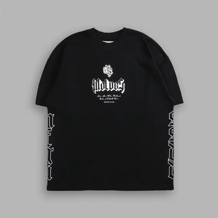 DARC EINHERJAR - T-shirt surdimensionné noir pour hommes