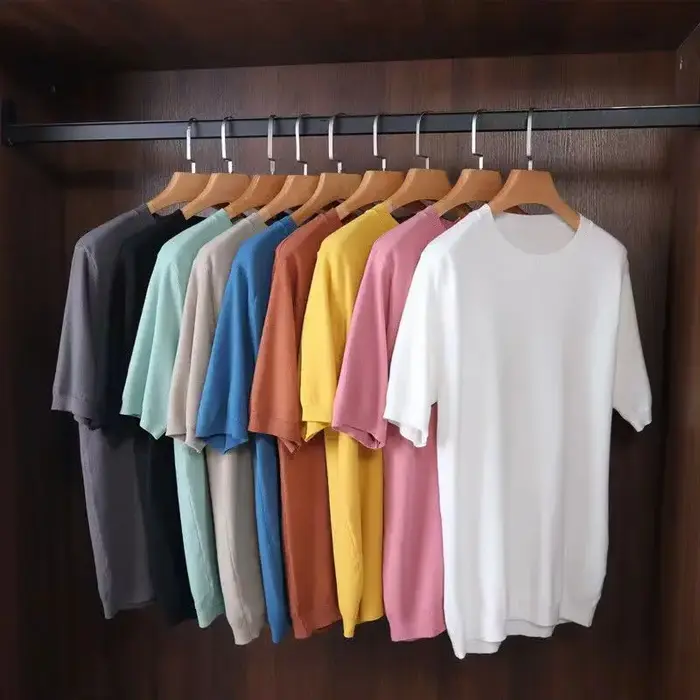 T-shirt en laine mérinos super fine pour hommes