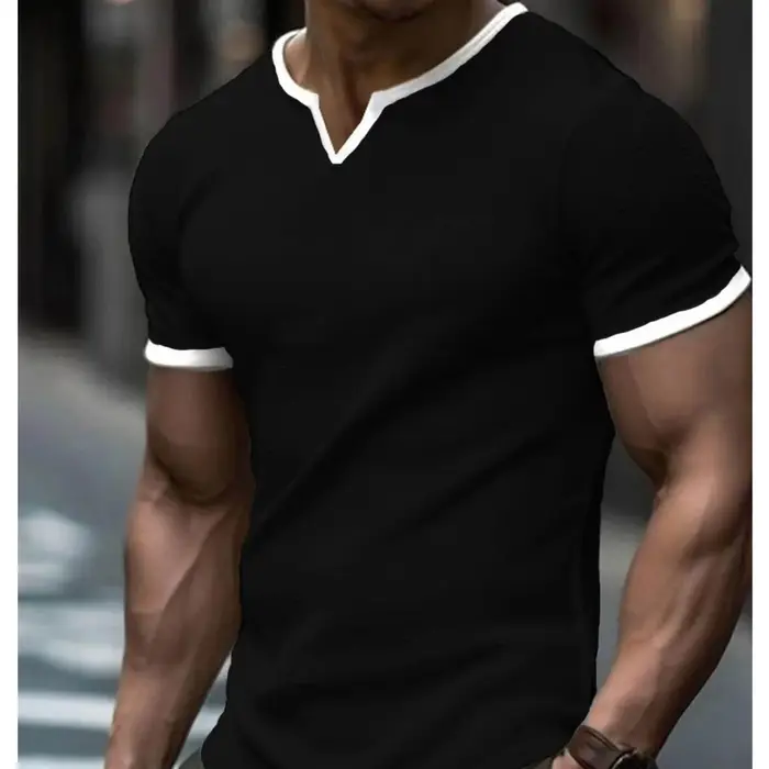 T-shirt à carreaux pour hommes