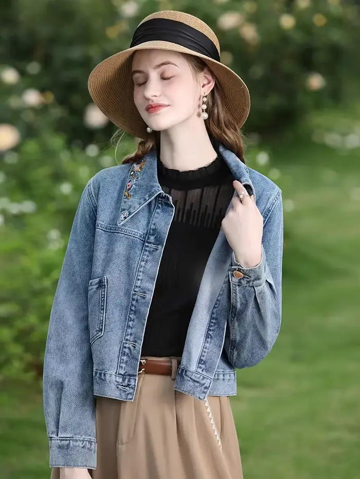 I BELIEVE YOU-Chemise en laine à manches courtes pour femme