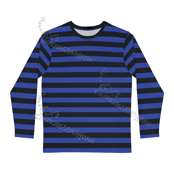 T-shirt à manches longues rayé style gothique français, col rond, décontracté, streetwear, polyvalent, pour le quotidien, printemps, enfant et adulte