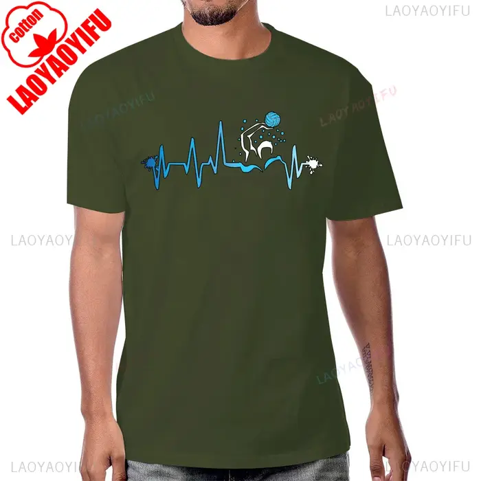 Polo nautique joueur coeur battement graphique imprimé T-Shirt à manches courtes décontracté mode Harajuku Hip Hop homme T-Shirt coton femmes t-shirts