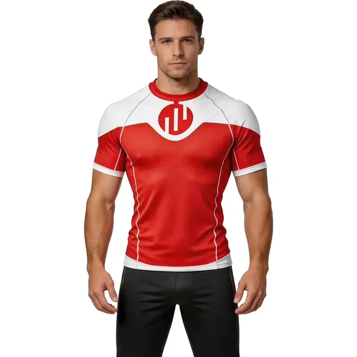 Haut de course à manches longues et col rond pour l'entraînement en extérieur, costume de cosplay in