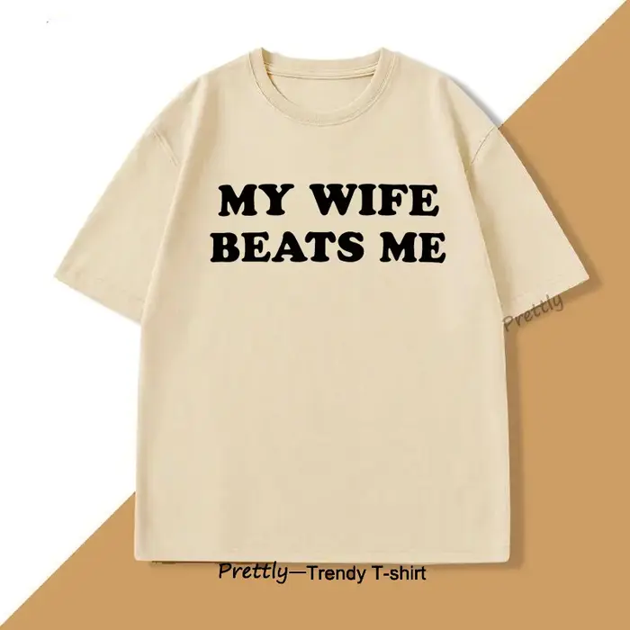 Ma femme me bat t-shirt drôle mari