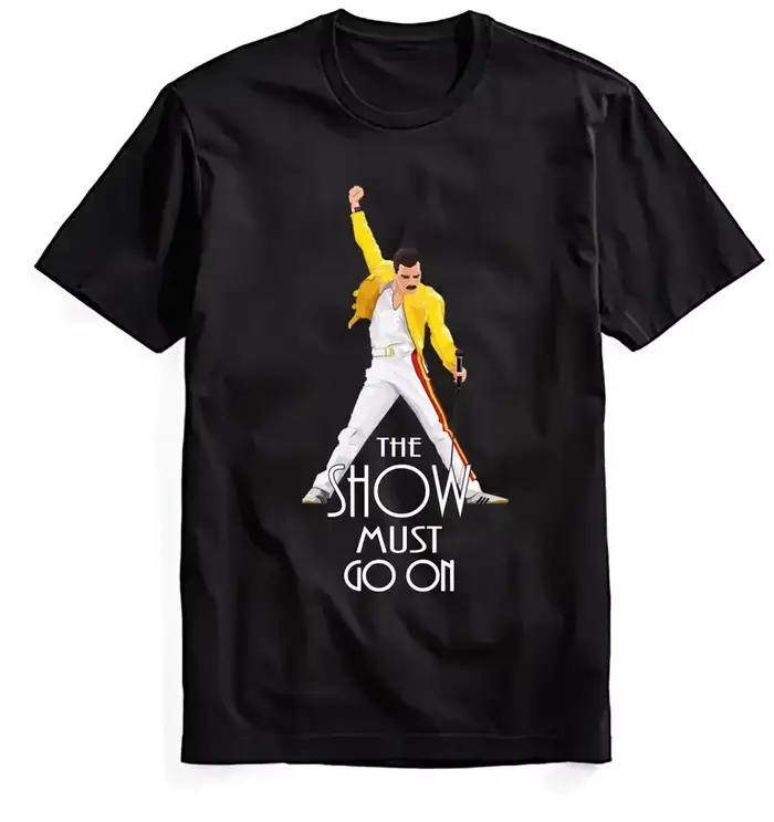 Le spectacle ista Go on. Freddie Mercury T-shirt classique 100% coton O-cou d'été à manches courtes 