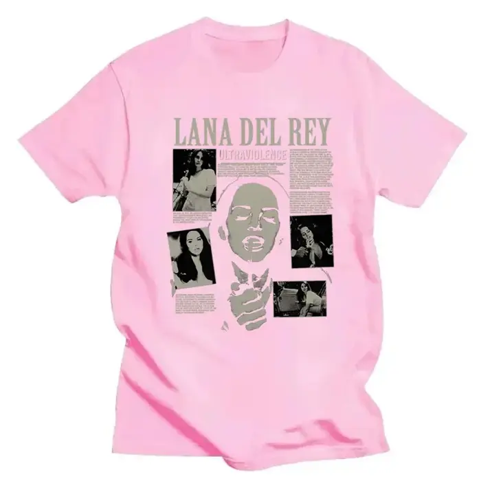 Chanteur Lana Del Rey imprimer t-shirt hommes femmes mode Hip Hop Streetwear Harajuku à manches courtes grande taille
