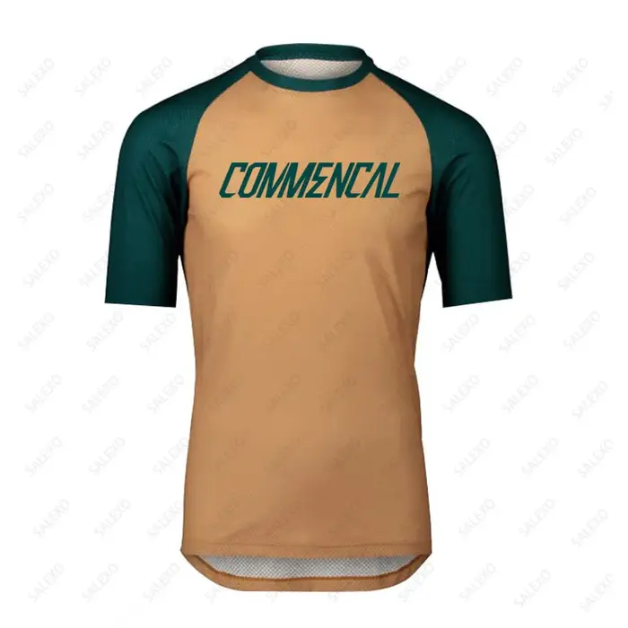 COMMECAL-Maillot de Cyclisme à Manches Courtes pour Homme, Vêtement Respirant pour Motocross, Descen