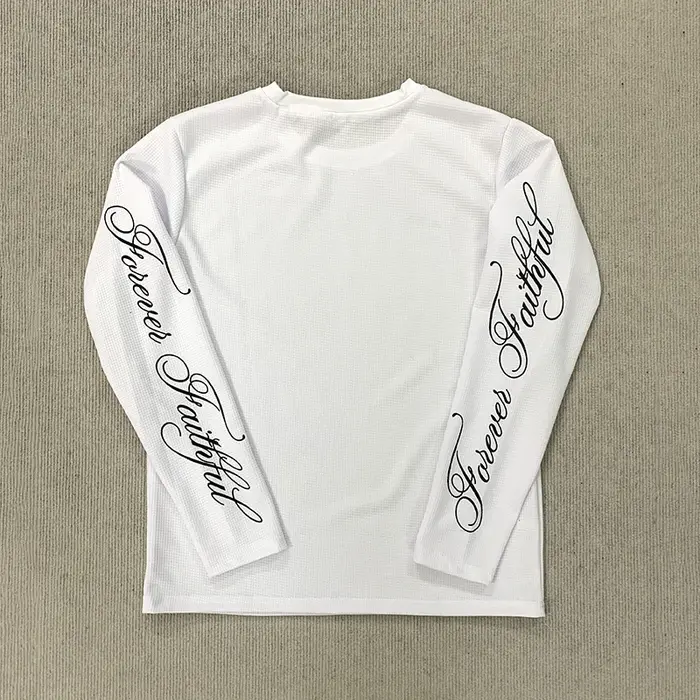 T-shirt à manches longues rétro américain Y2K, col rond décontracté, léger et respirant, imprimé let