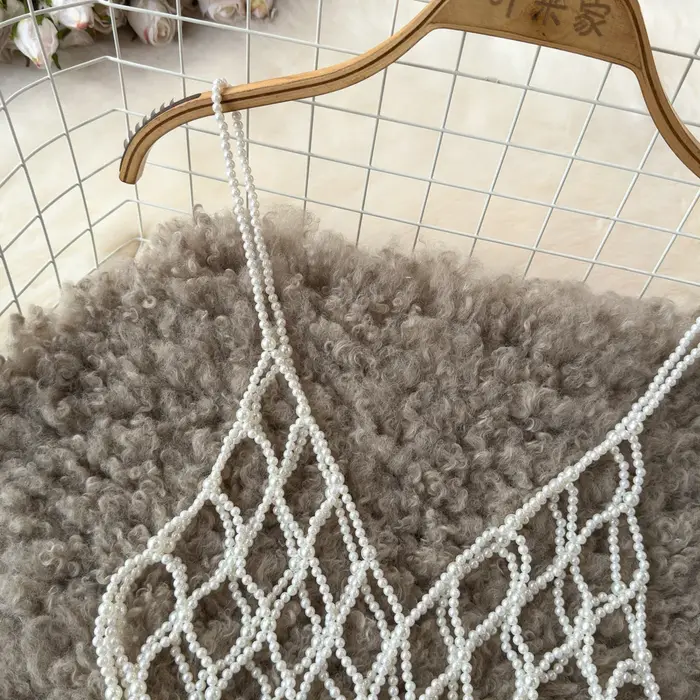 Camisole évidée en perles pour femmes