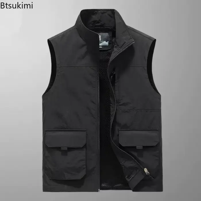 Gilet sans manches en velours Double face pour homme