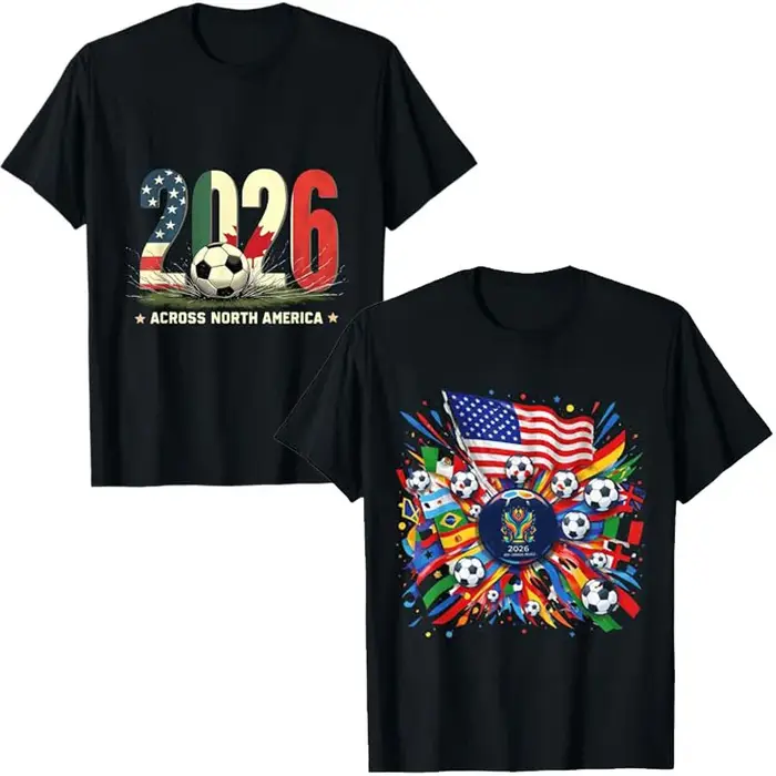 T-shirt de football vintage 2026 pour supporters d'Amérique du Nord – Maillot de foot USA