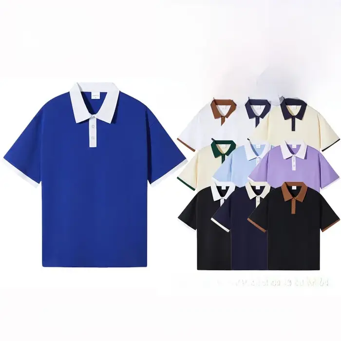 Polo à Double tissage en pur coton épais