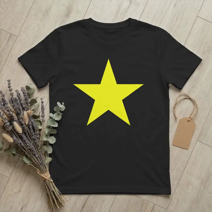 T-shirt pour homme avec drapeau du Vietnam, étoile jaune, Asie, en coton pur, t-shirt fantaisie à co