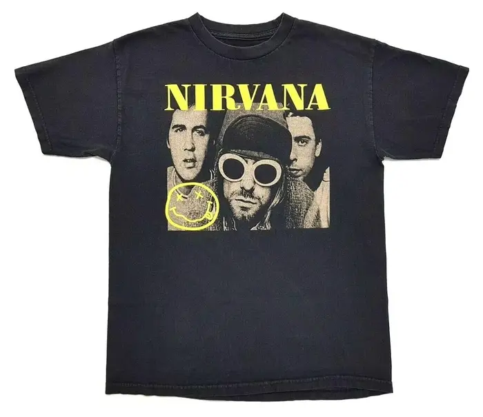 T-Shirt du groupe Nirvana en coton pour hommes et femmes, Streetwear d'été