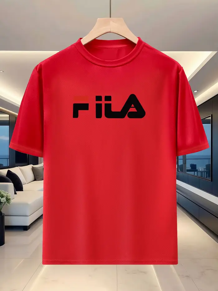 T-shirt d'été pour homme à col rond et manches courtes - Tissu léger et respirant - Sports de plein air