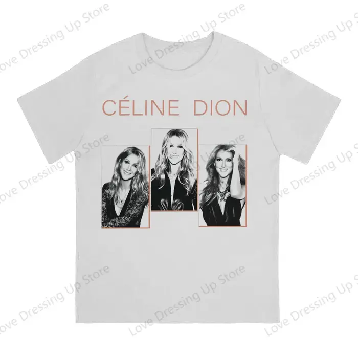 Céline dion métal drôle grand coton imprimé hommes t-shirt à manches courtes t-shirts Titanic film hauts Hipster