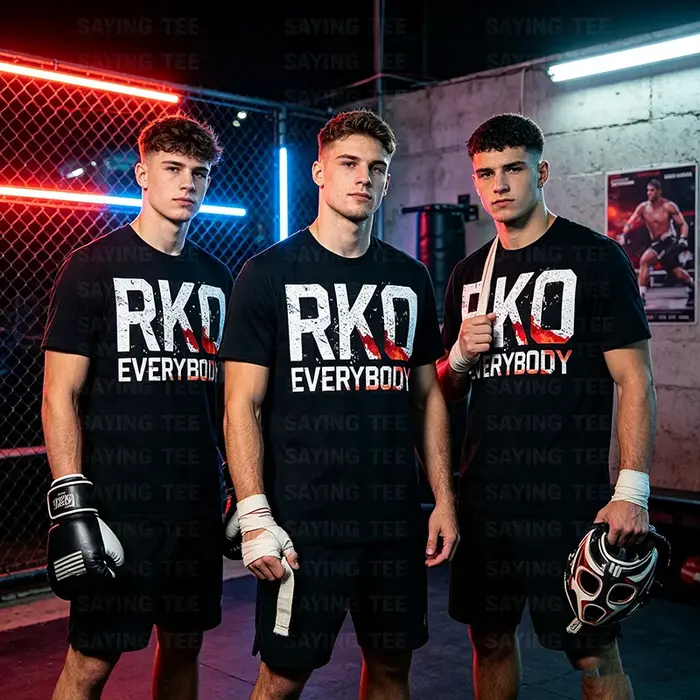 T-shirt Randy RKO Everybody Blood Y2K avec lettres gothiques imprimées