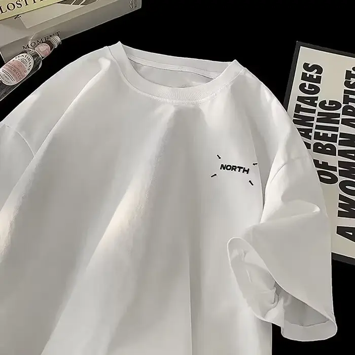 T-shirt imprimé avec Logo minimaliste 【M-8XL】 T-shirt Super grand pour hommes