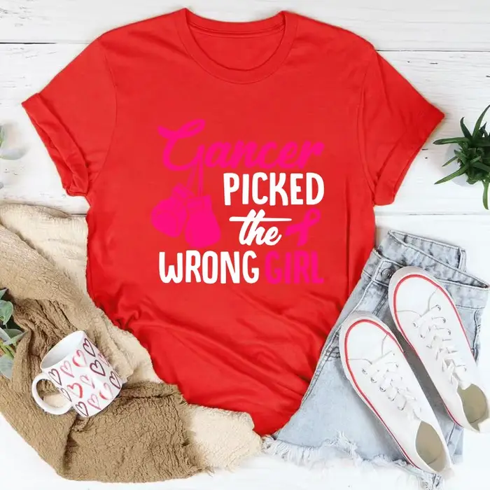 T-shirt imprimé « Cancer du sein