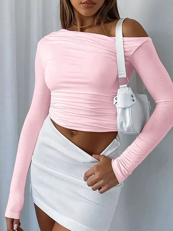 T-shirt rose sexy pour femme