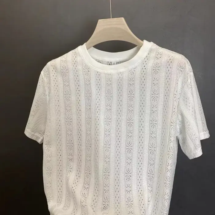 T-shirts pour hommes en maille respirante ajourée