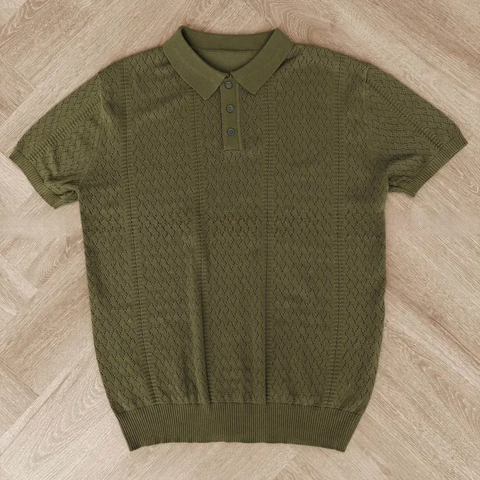T-shirt Polo en maille à manches courtes pour homme