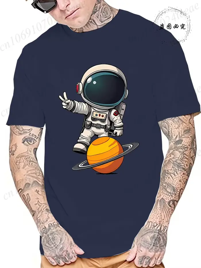 T-shirt avec imprimé astronaute pour homme