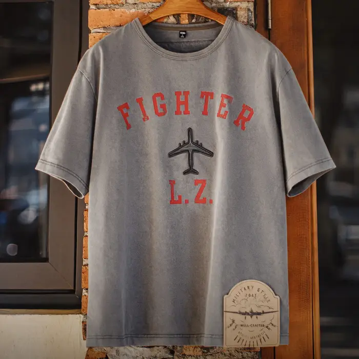 T-shirt homme Maden, imprimé avion de chasse vintage
