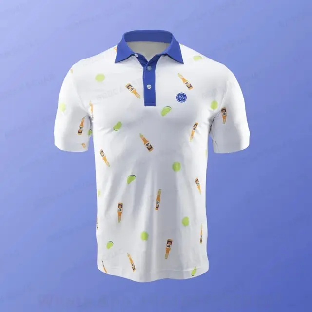 Polo à manches courtes pour hommes, décontracté, classique, avec boutons à revers, respirant, Tennis