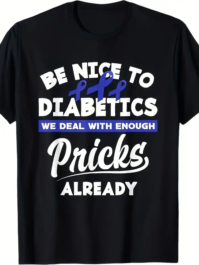 T-shirt amusant pour la sensibilisation au diabète de type 1 (T1D)