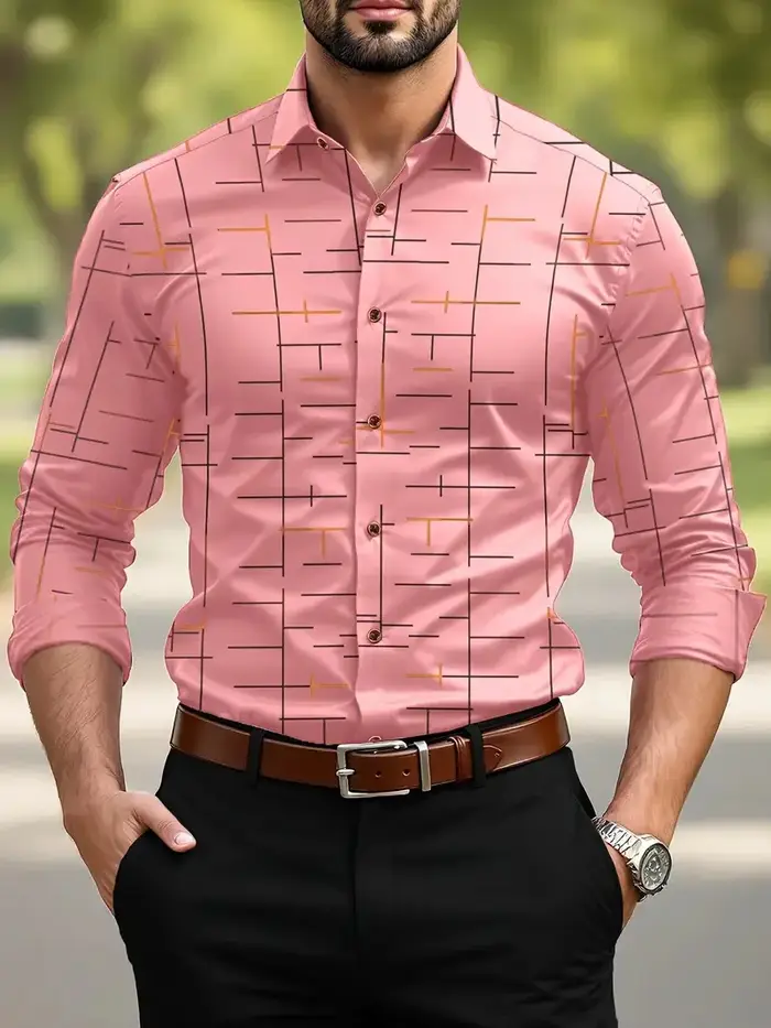 Chemise à manches longues pour hommes