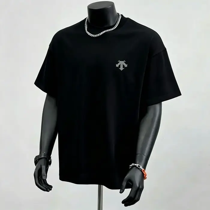 T-shirt pour homme de haute qualité, en coton pur épais, nouveau modèle d'été, avec imprimé, élégant