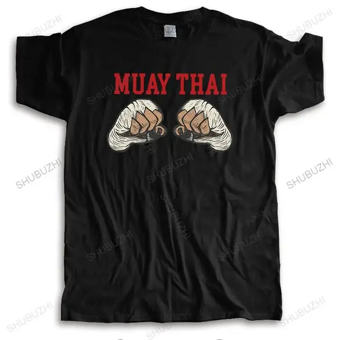 Classique hommes Muay Thai Combat entraînement T-shirt manches courtes coton