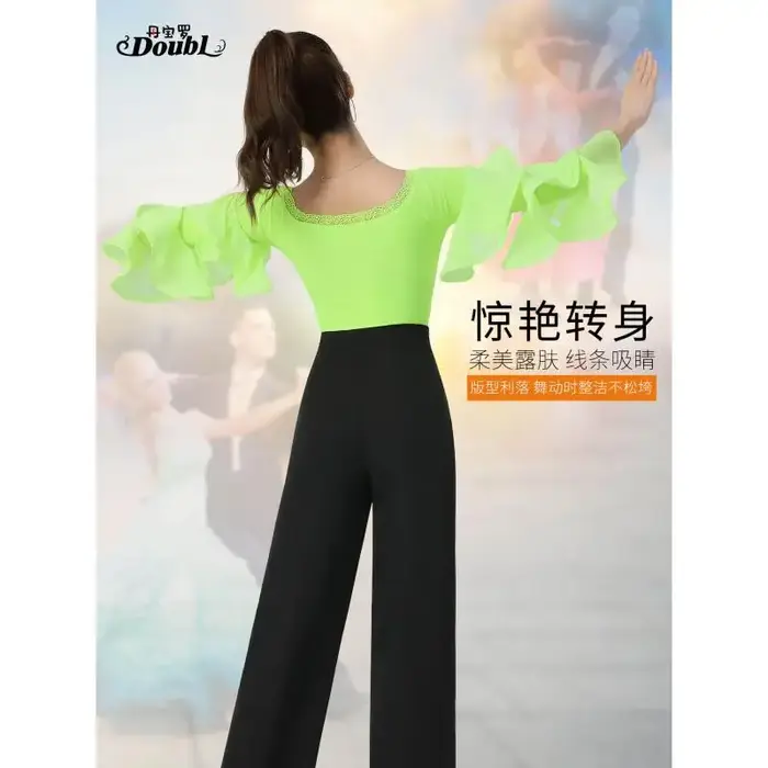 Nouveau justaucorps de danse latine 2026 pour femmes/filles/dames – Haut sexy pour Salsa