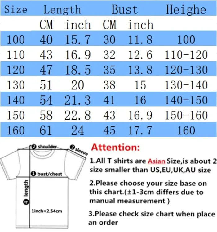 T-shirt pour enfants en coton 100% à imprimé numérique