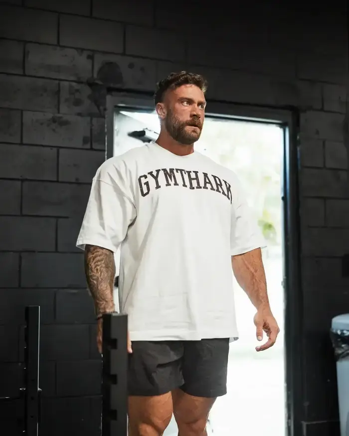 2025 nouveau CBUM 6PEAT chemise surdimensionné noir T-Shirt DTG impression hommes femmes taille américaine musculation gymnase haut