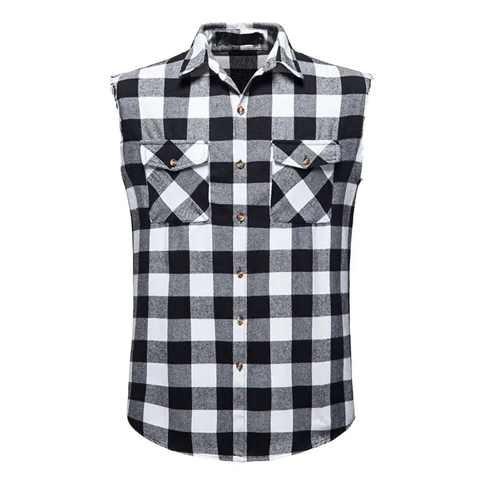 Chemise décontractée sans manches pour hommes