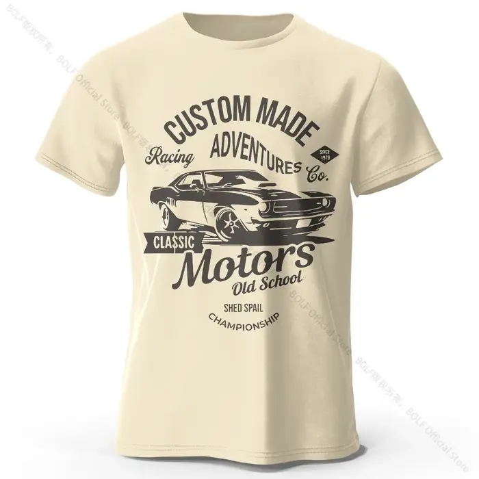 T-shirt imprimé Motors pour hommes, 100% coton, surdimensionné, style vintage, t-shirts graphiques p