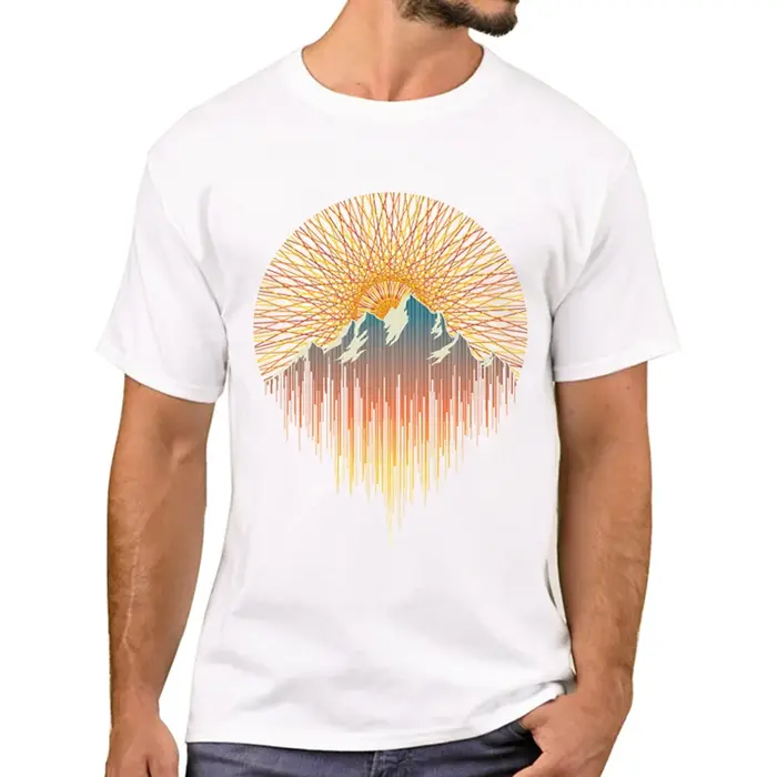 TEEHUB – T-Shirt manches courtes pour homme, imprimé géométrique, à la mode