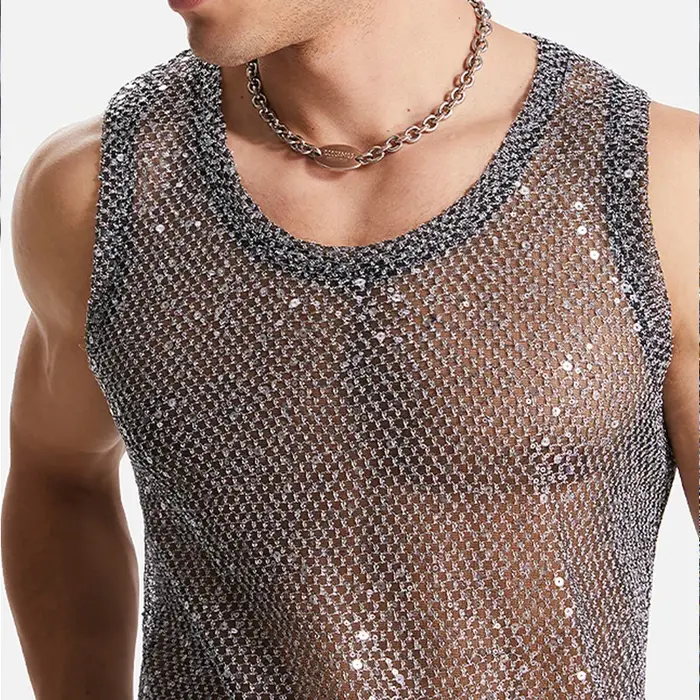Débardeur en maille ajourée pour hommes