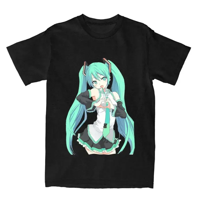 T-shirts Anime Hatsune Miku pour hommes et femmes