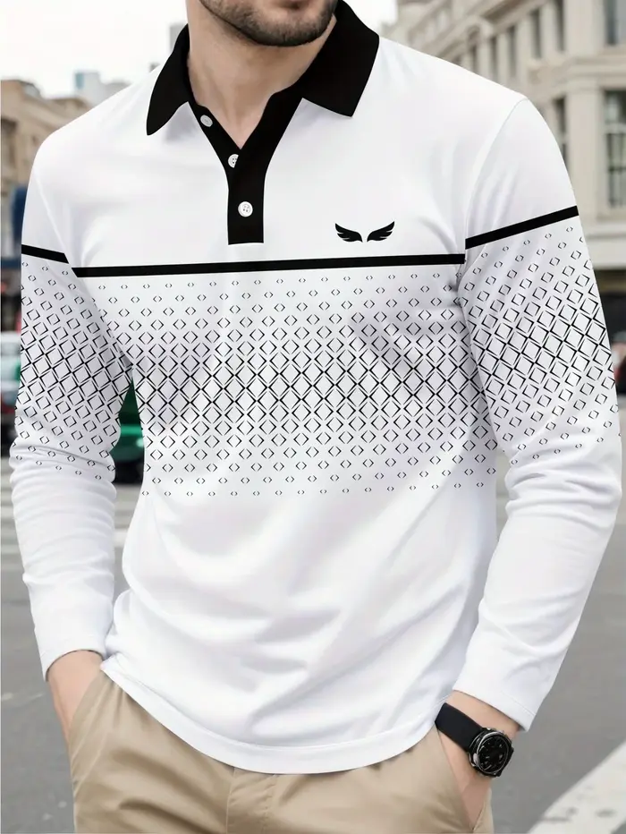 La nouvelle chemise POLO à manches longues pour hommes pour le printemps et l'automne 2025 présente