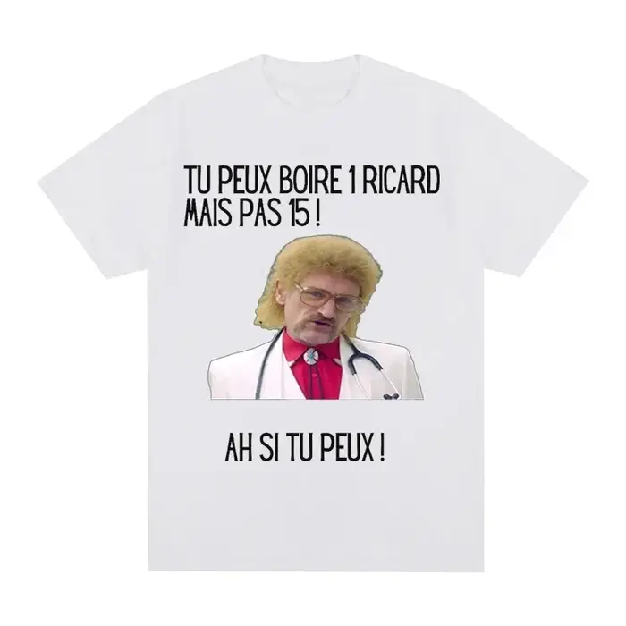 T-shirt amusant, imprimé femme, vous pouvez boire Ricard, mais pas 15 motif haut classique noir, T-s