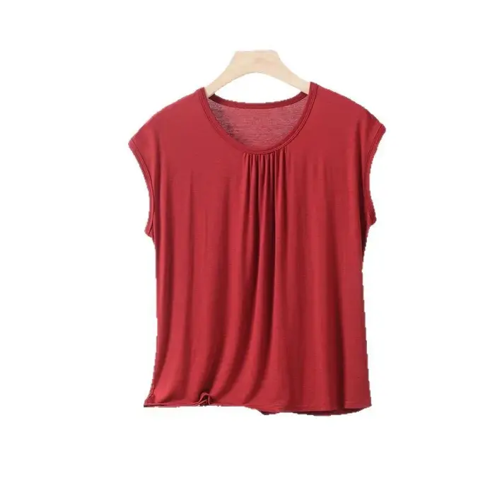T-shirt sans manches pour femme, couleur unie, grande taille XL à 8XL