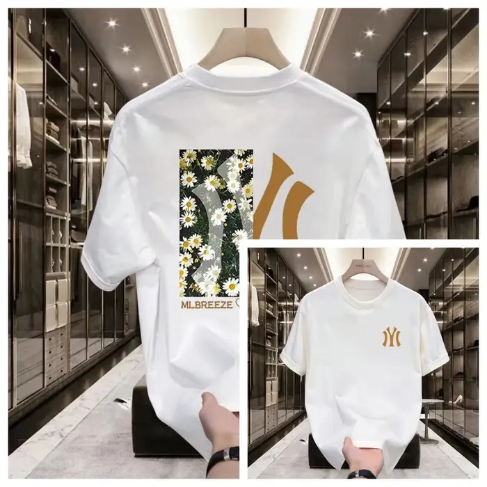 Nouveau T-shirt homme en pur coton à manches courtes