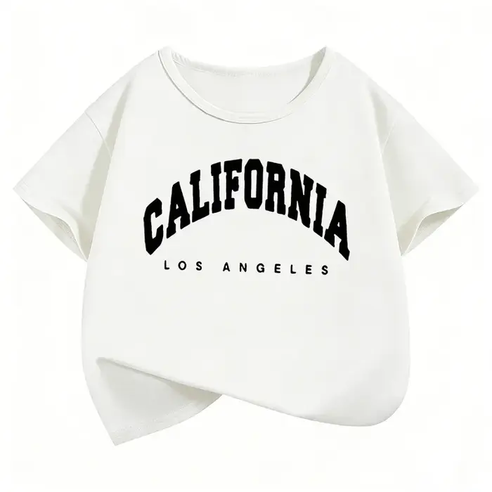 T-shirts imprimés avec lettres California Los Angeles